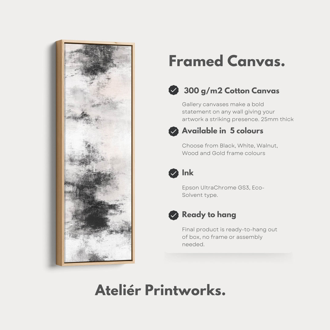 Tall Vertical Neutral Cloud Abstract Long Narrow Wall Decor - Atelier Printworks