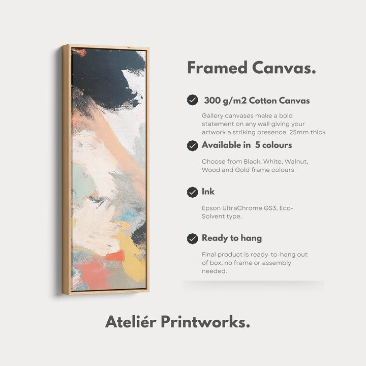 Long Narrow Vertical Colourful Abstract Wall Art Tall slim Wall Decor - Atelier Printworks