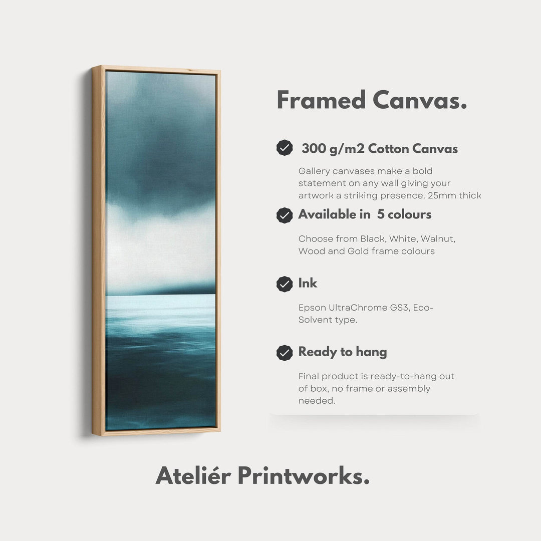 Abstract Ocean Large Vertical Wall Art Canvas - Atelier Printworks