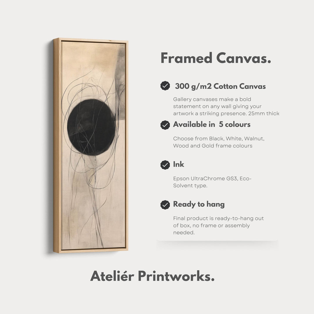 Minimalist Abstract Vertical Thin Large Wall Art Canvas - Atelier Printworks