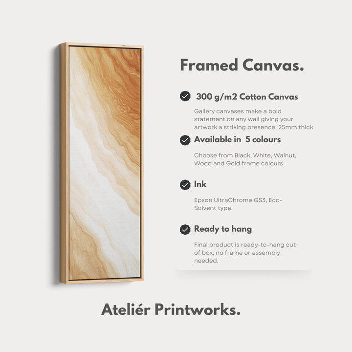 Minimalist Large Painting Vertical Long Wall Art Large Canvas Decor - Atelier Printworks