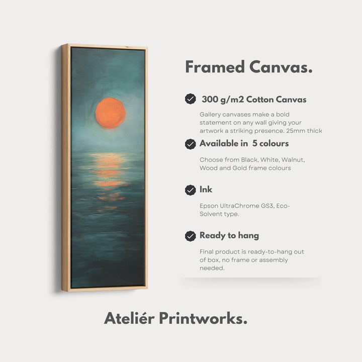 Minimalist Sunset Large Framed Wall Pictures For Living Room - Atelier Printworks
