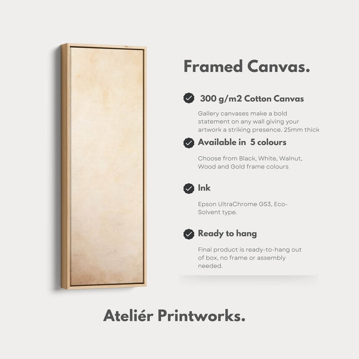 Vertical Wall Art Abstract Beige - Tall Long Narrow Vertical Wall Decor - Atelier Printworks