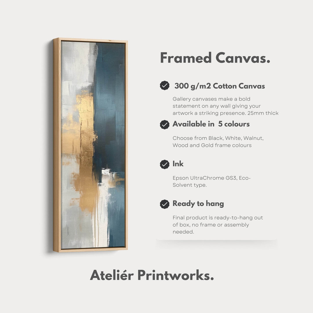 Tall Skinny Gold Abstract Wall Decor - Atelier Printworks