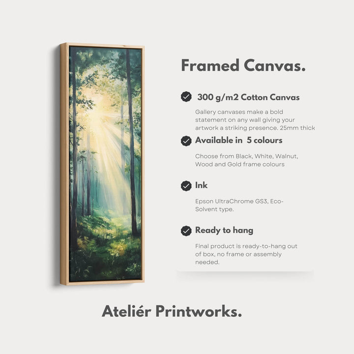 Hall Way Forest Large Vertical Long Skinny Wall Art - Atelier Printworks