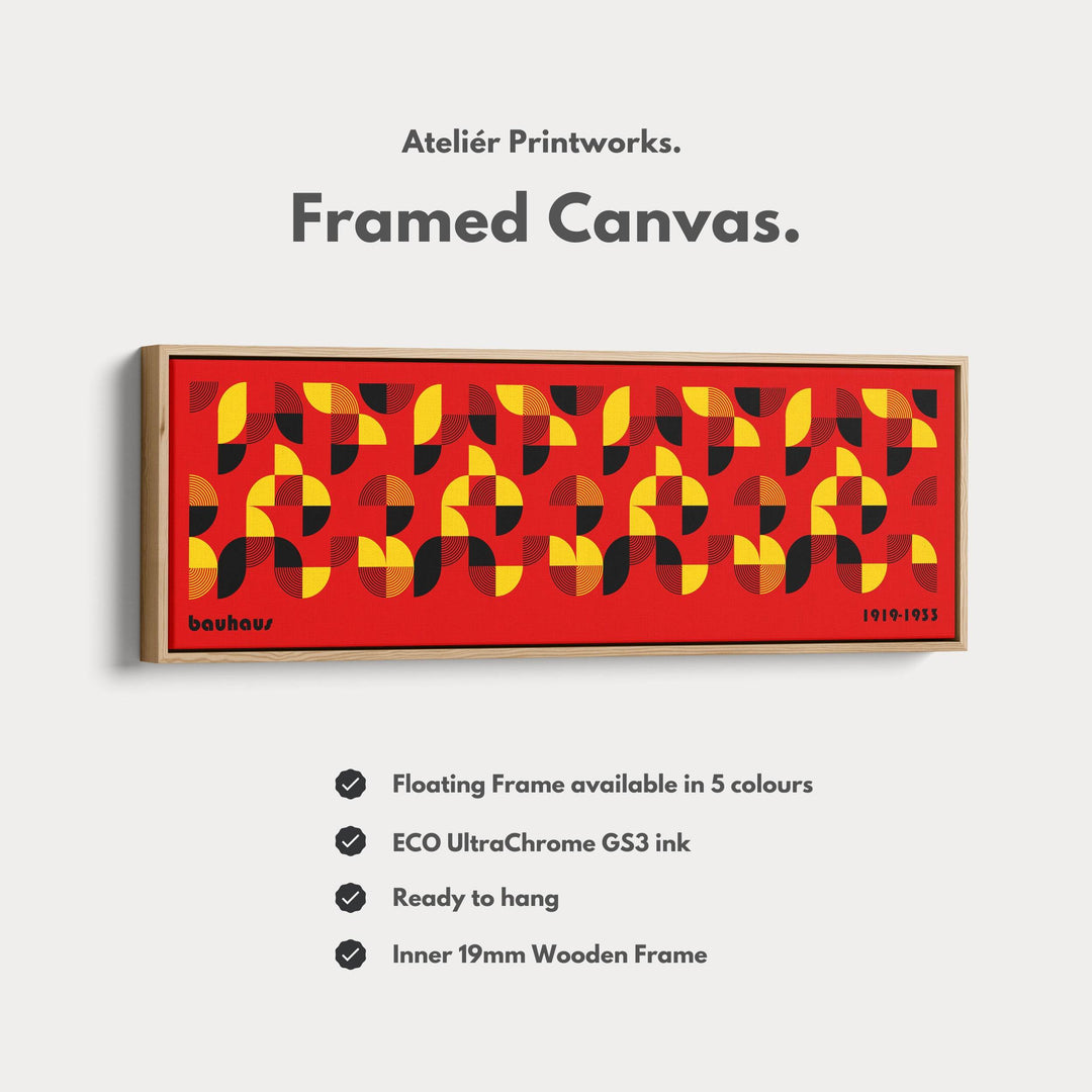 Horizontal Above Bed Red Wall Art Bauhaus - Atelier Printworks