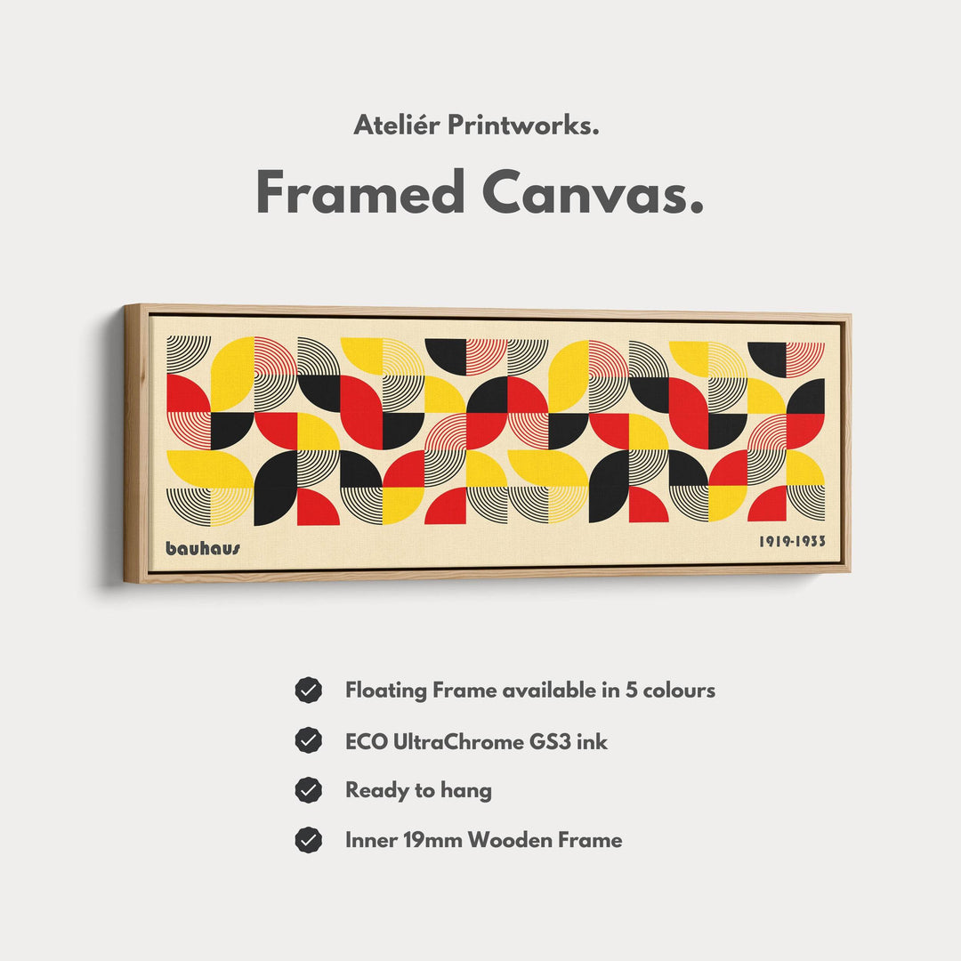 Long Horizontal Bedroom Wall Art Bauhaus Beige - Atelier Printworks