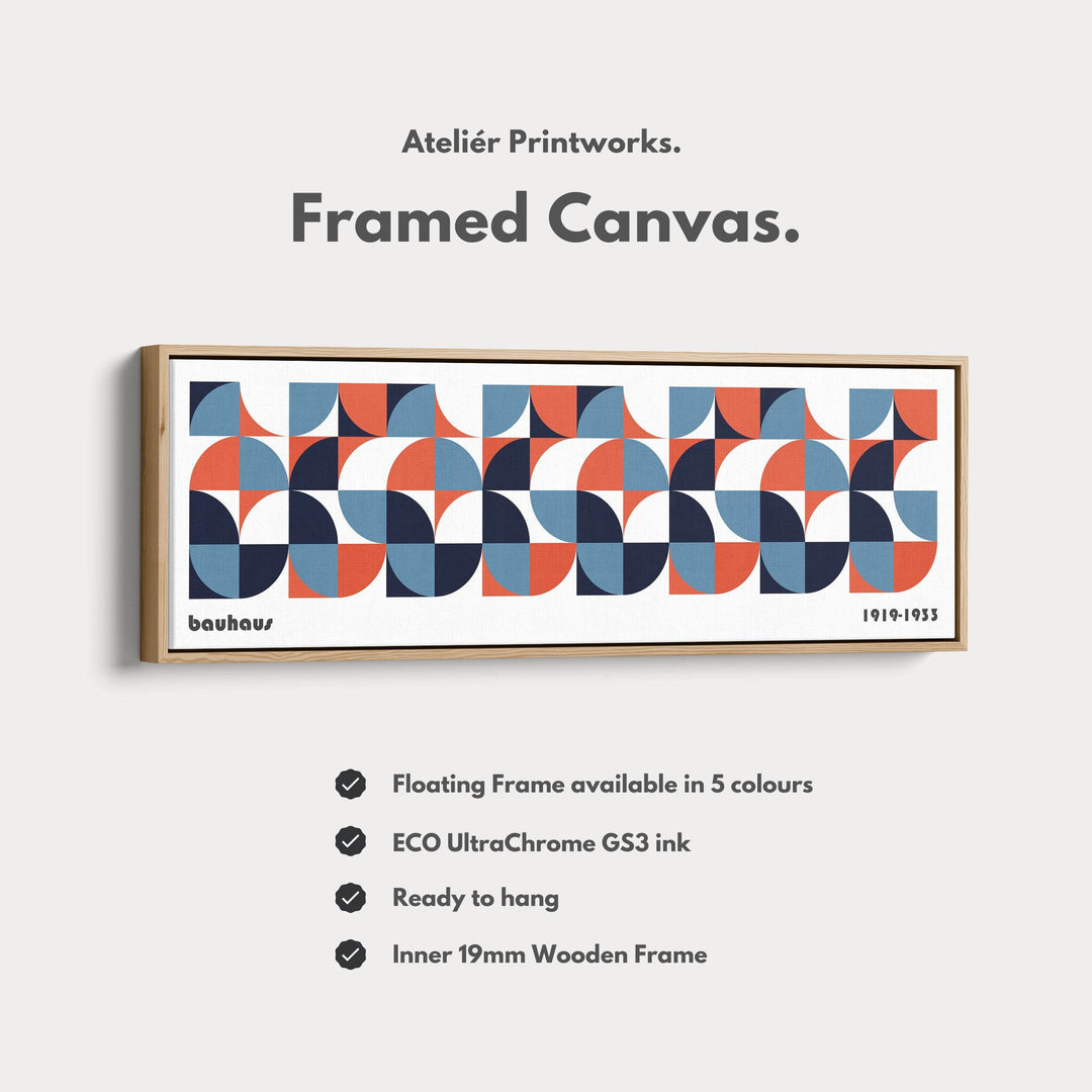Long Framed Living Room Wall Art Modern Bauhaus - Atelier Printworks