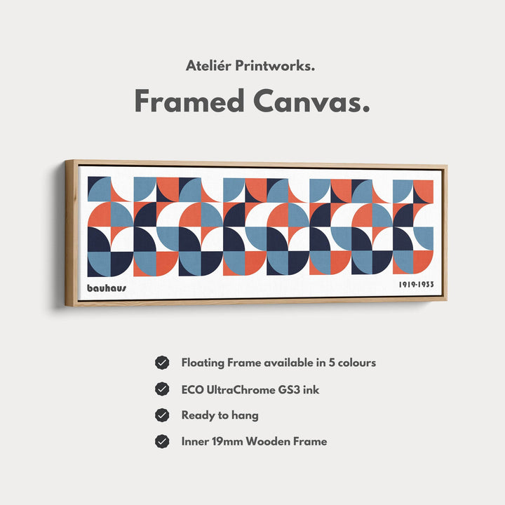 Long Framed Living Room Wall Art Modern Bauhaus - Atelier Printworks