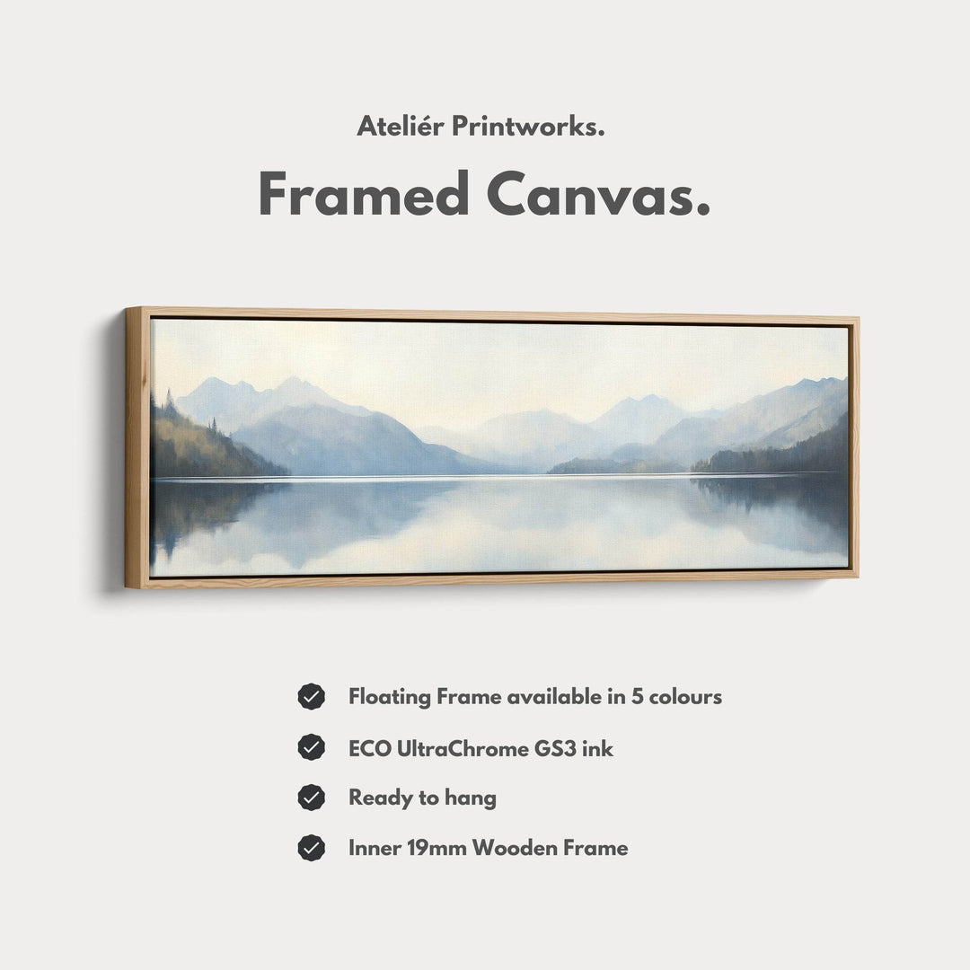 Abstract Mountain and Lake Horizontal Wall Art - Atelier Printworks