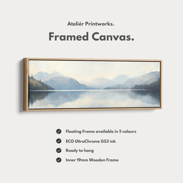 Abstract Mountain and Lake Horizontal Wall Art - Atelier Printworks