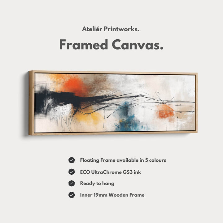 Colourful Abstract Large Horizontal Wall Art - Atelier Printworks