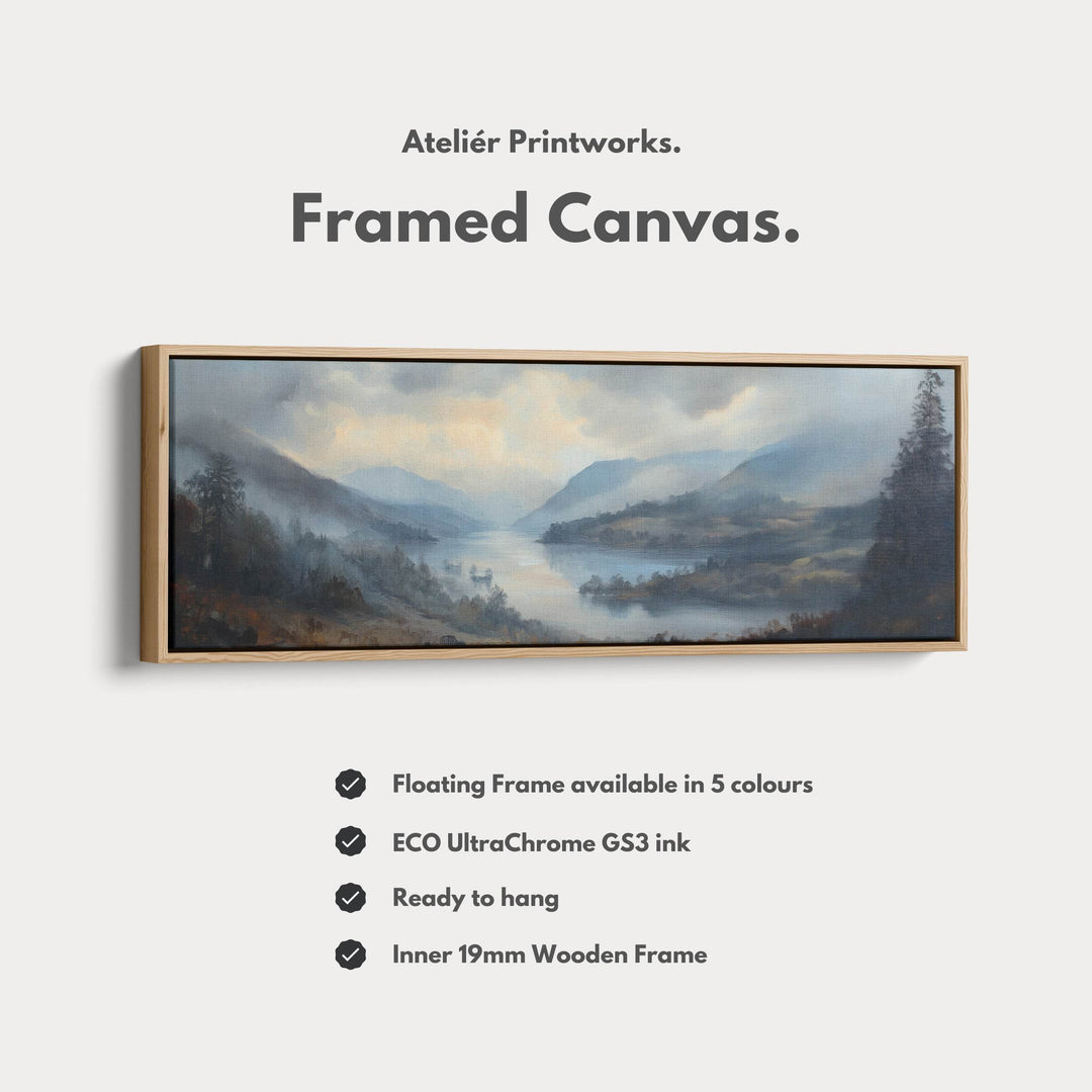 Vintage Mountain Wall Art Large Framed Picture - Atelier Printworks