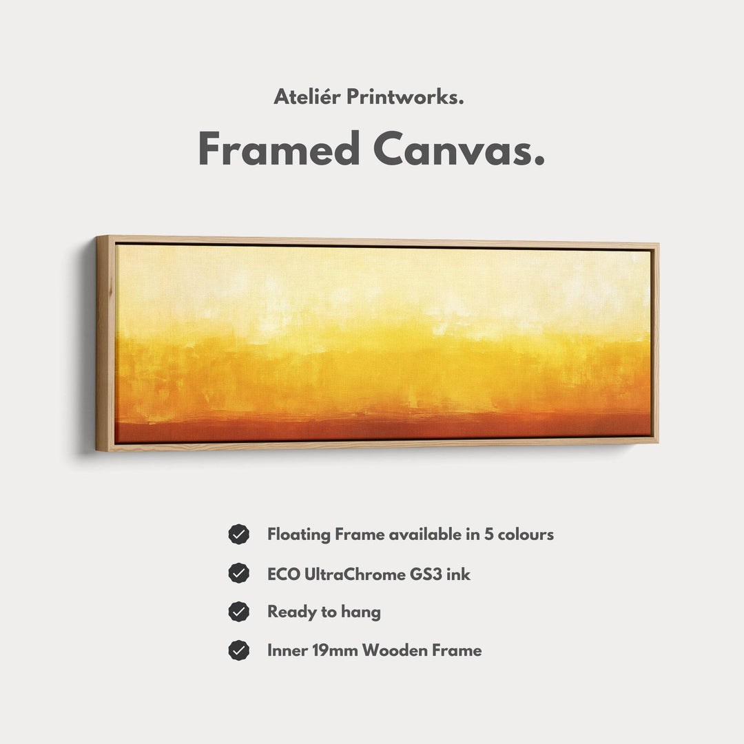 Abstract Yellow Large Framed Wall Pictures For Living Room - Atelier Printworks