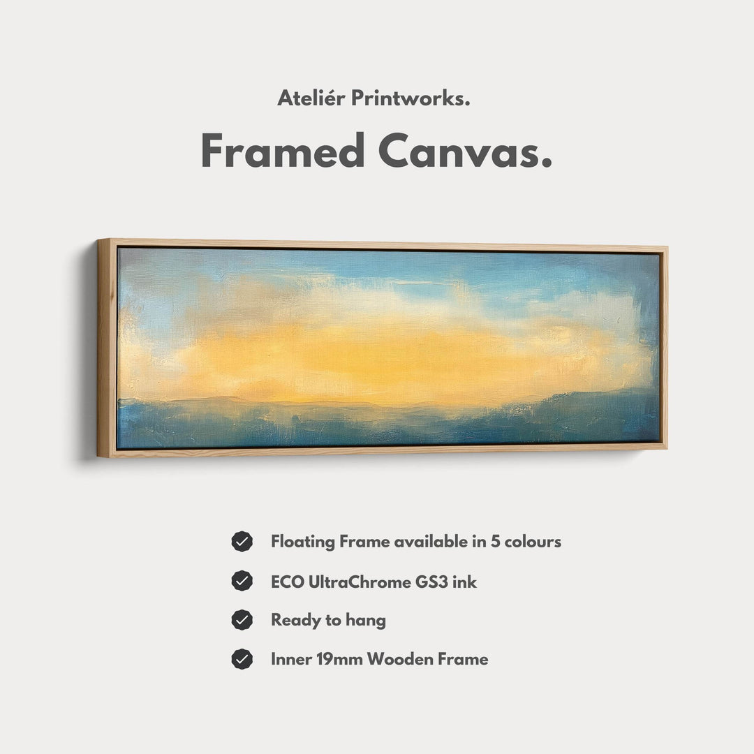 Abstract Sunset Narrow Long Wall Art Canvas - Atelier Printworks