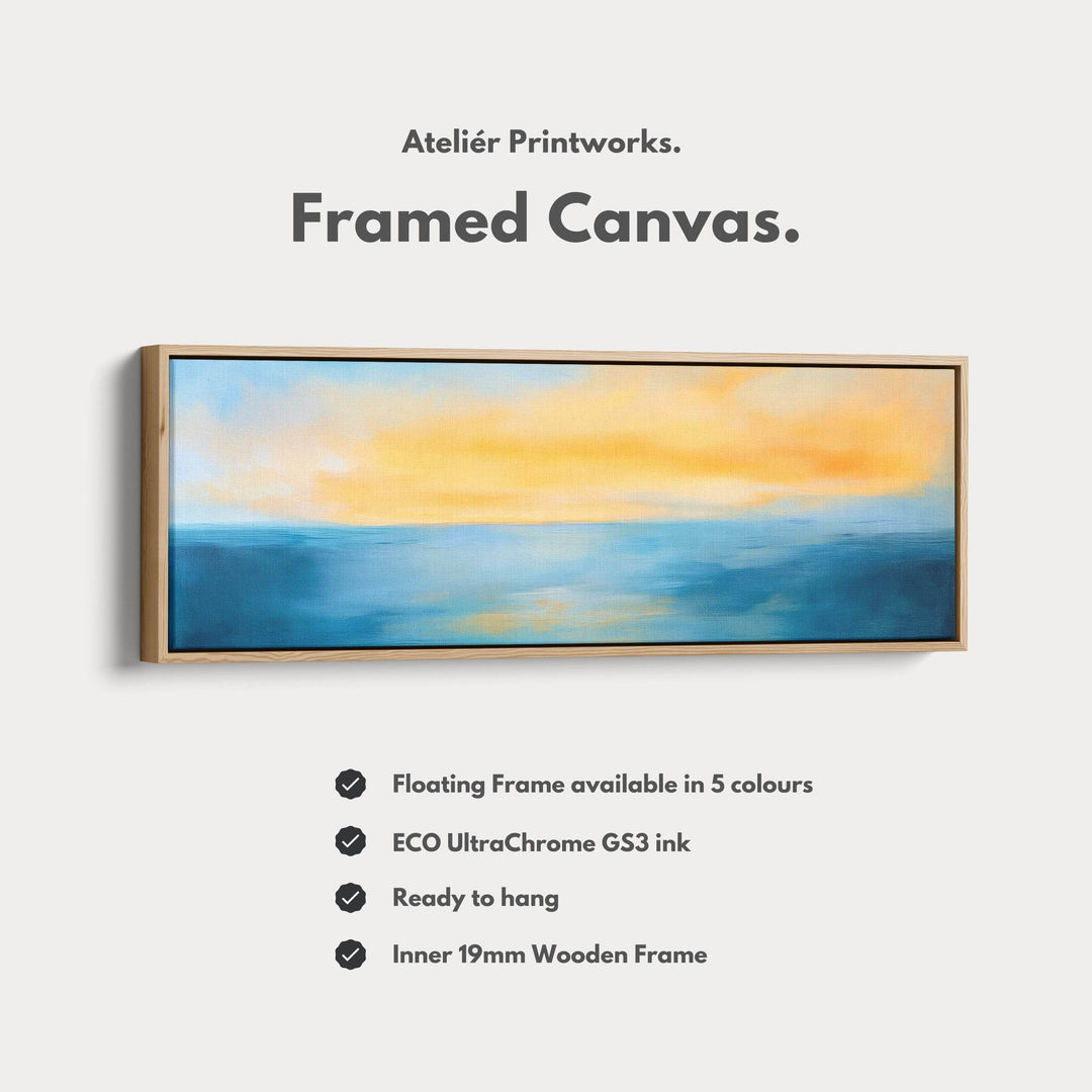 Abstract Sunset Long Narrow Panoramic Wall Art Canvas - Atelier Printworks