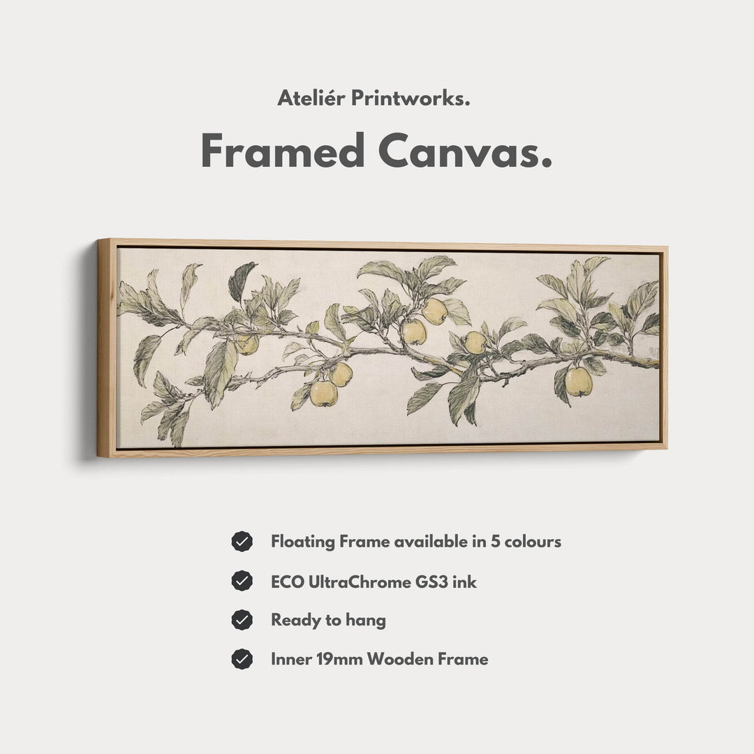 Apple Tree Above Bed Decor Framed Canvas Wall Decor - Atelier Printworks