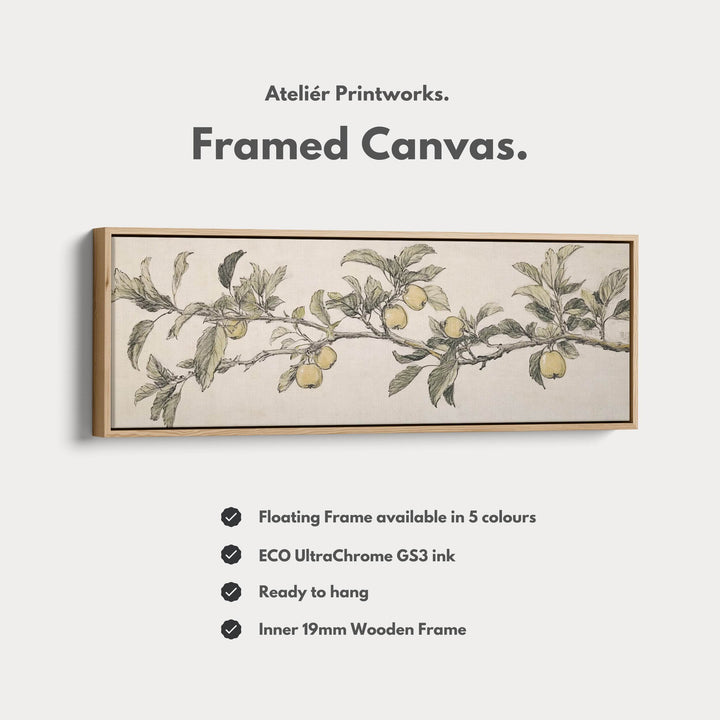 Apple Tree Above Bed Decor Framed Canvas Wall Decor - Atelier Printworks