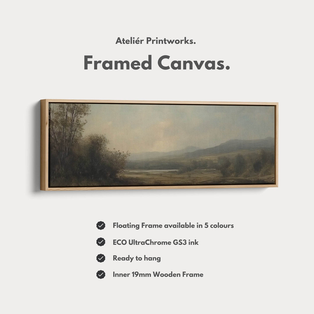 Vintage Landscape Long Narrow Horizontal Wall Decor - Atelier Printworks