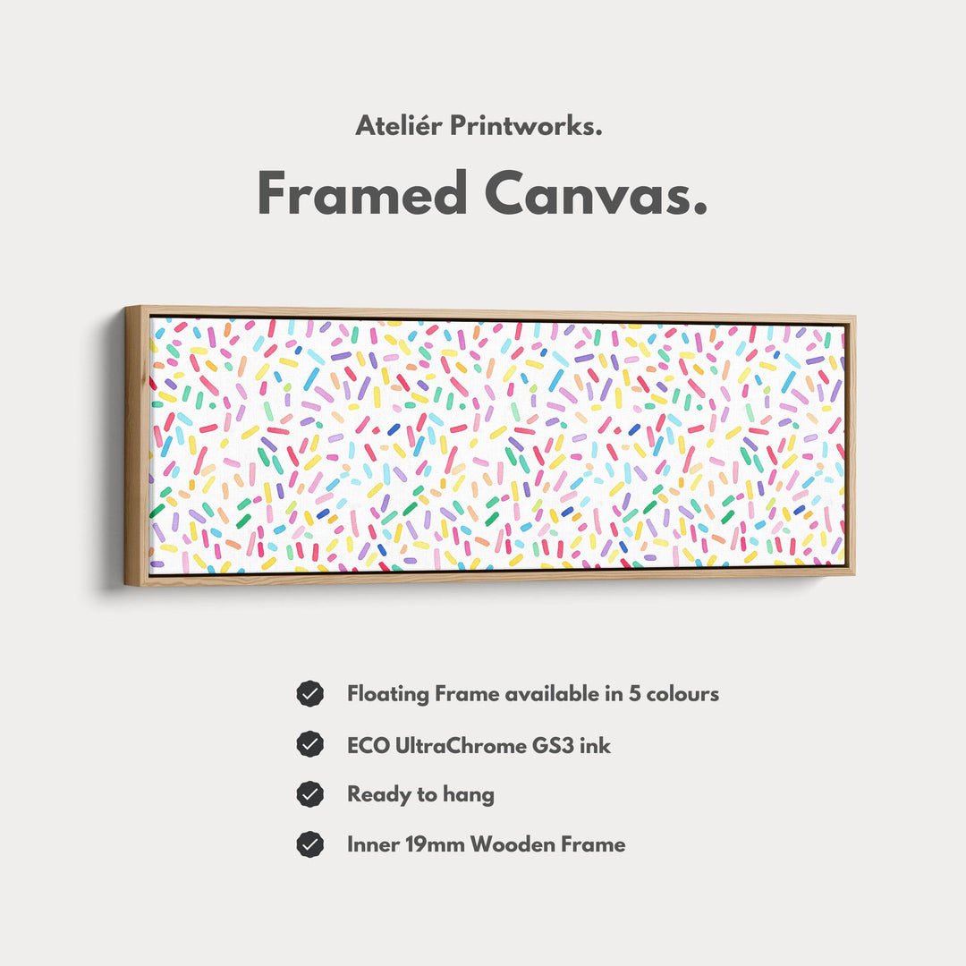 Colorful Sprinkles Kids Long Horizontal Wall Art - Atelier Printworks