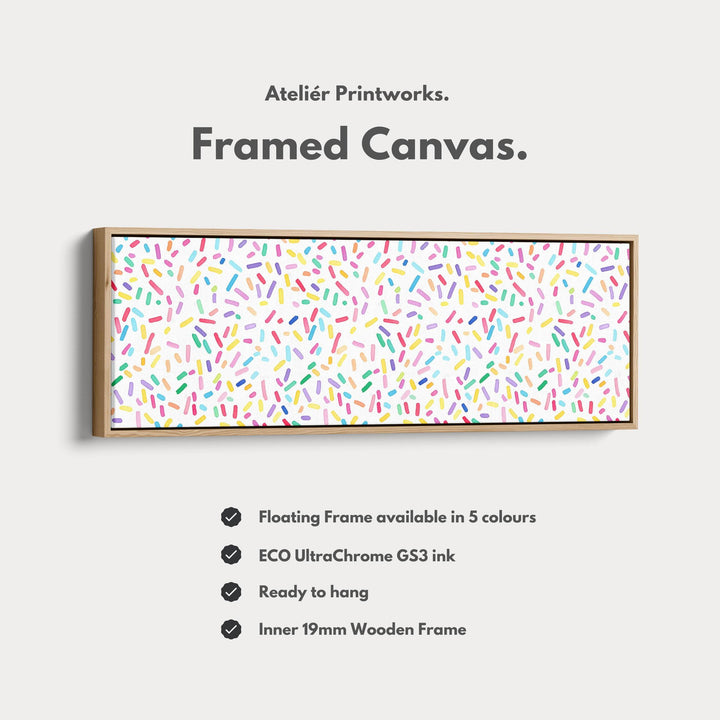 Colorful Sprinkles Kids Long Horizontal Wall Art - Atelier Printworks