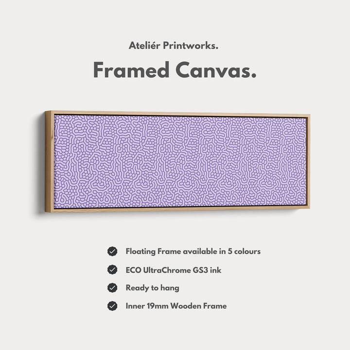 Purple Organic Pattern Horizontal Long Wall Decor - Atelier Printworks