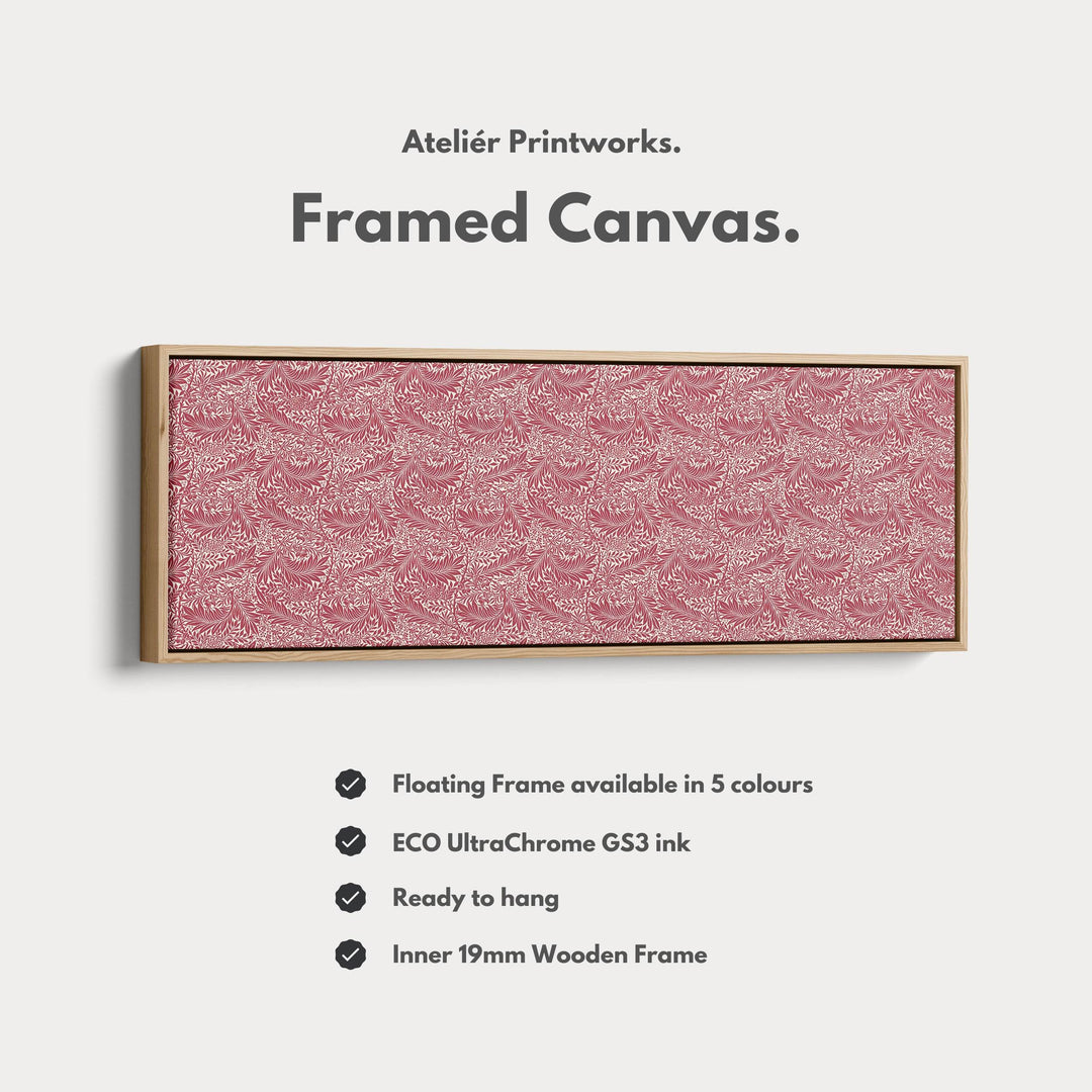 Horizontal Narrow Wall Decor William Morris Red Larkspur - Atelier Printworks