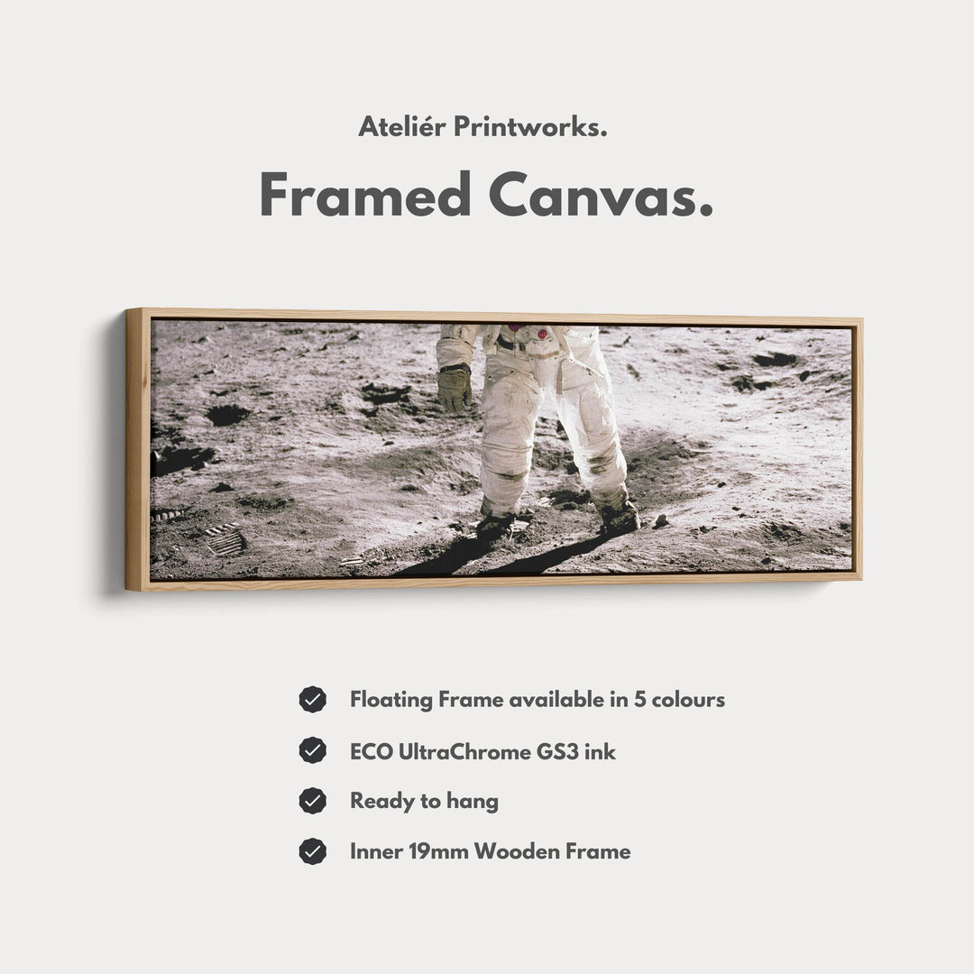 Astronaut Moon Walk Long Horizontal Wall Art - Atelier Printworks