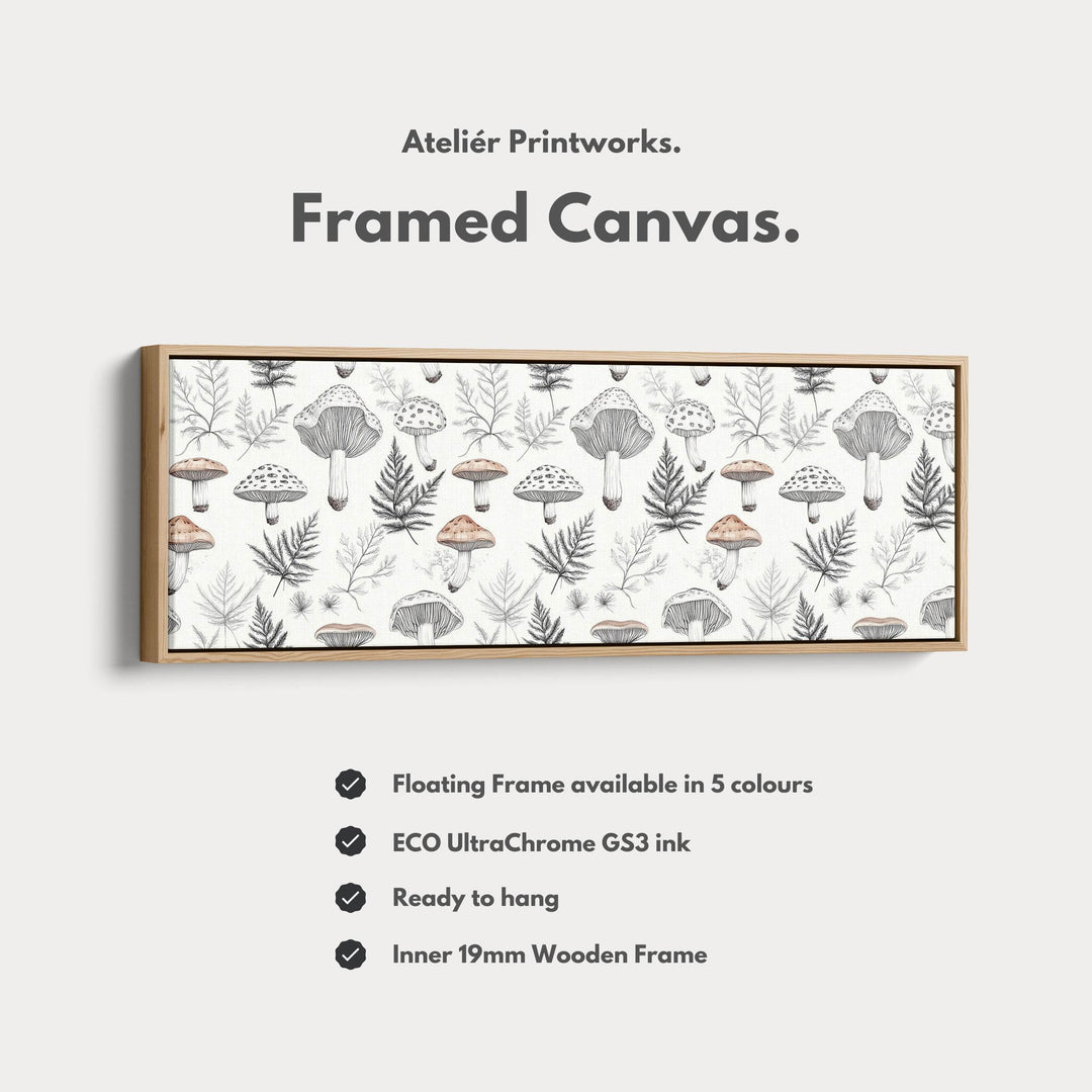 Mushroom Botanicals Narrow Long Wall Art - Atelier Printworks