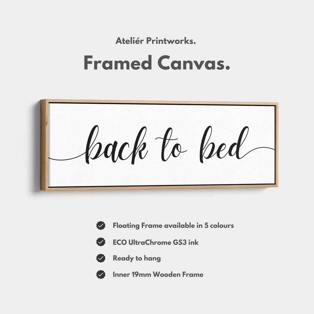 Above Bed Narrow Panoramic Wall Art 'Back to bed' - Atelier Printworks