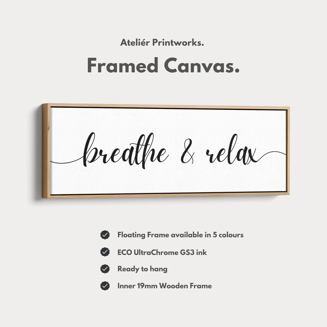 Horizontal Wide Narrow Above Bed Wall Decor Typography - Atelier Printworks