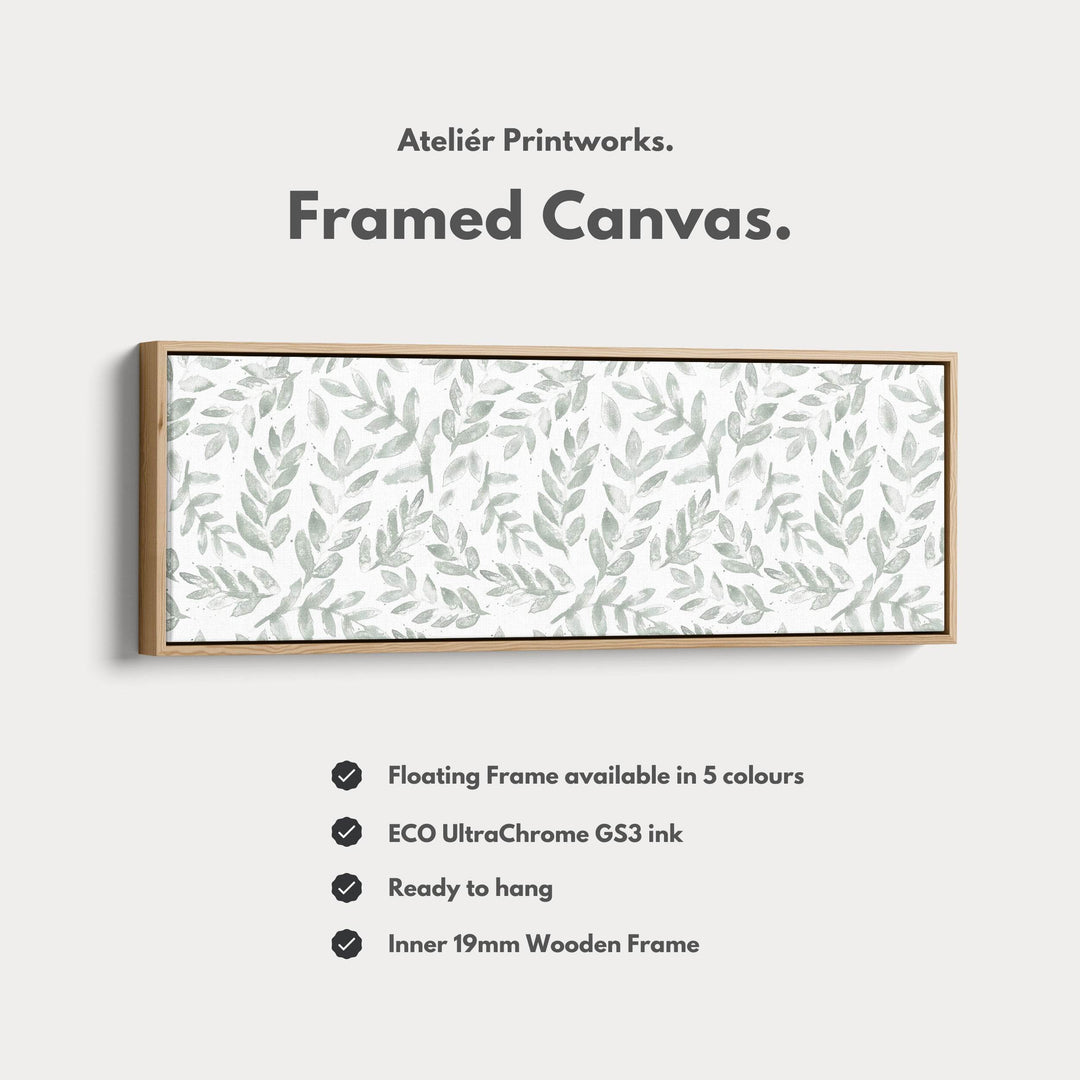 Sage Green Botanical Narrow Long Wall Decor - Atelier Printworks