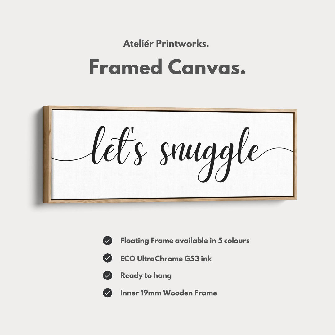 Mater Bedroom Above Bed Decor 'Let's Snuggle' - Atelier Printworks