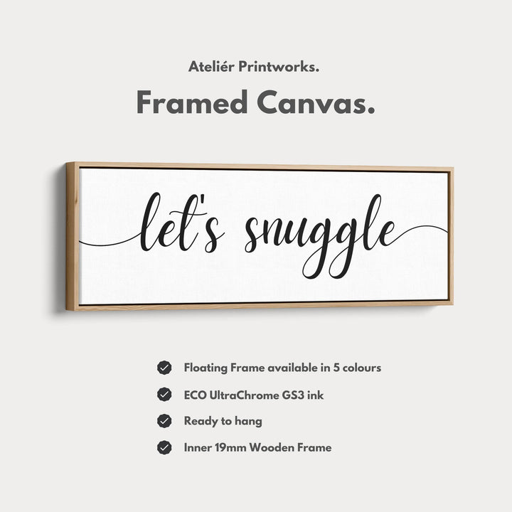 Mater Bedroom Above Bed Decor 'Let's Snuggle' - Atelier Printworks