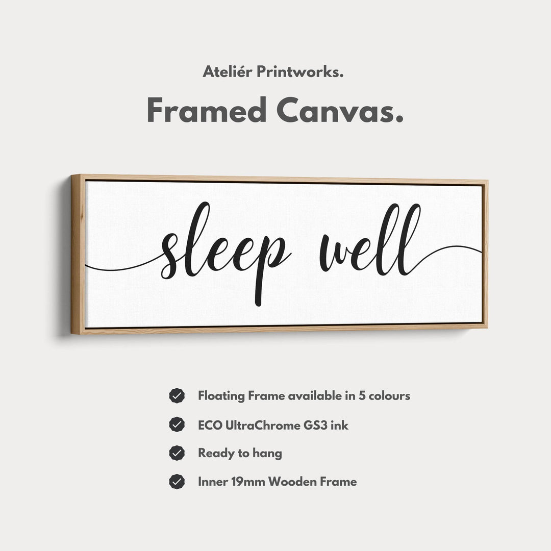 Master Bedroom Above Bed Wall Art - Sleep Well - Atelier Printworks