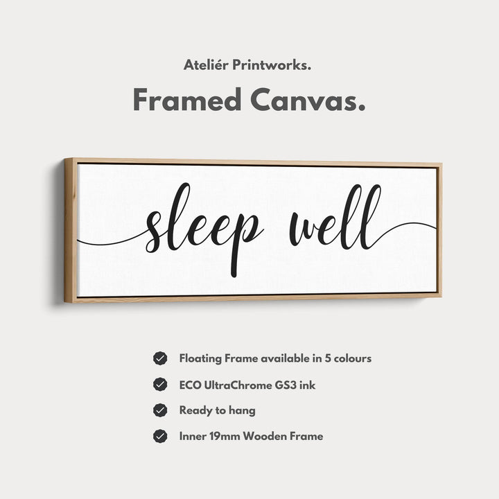 Master Bedroom Above Bed Wall Art - Sleep Well - Atelier Printworks