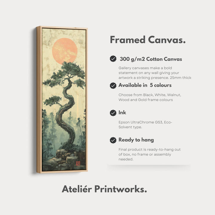 Vertical Wall Art Bonsai Tree - Atelier Printworks