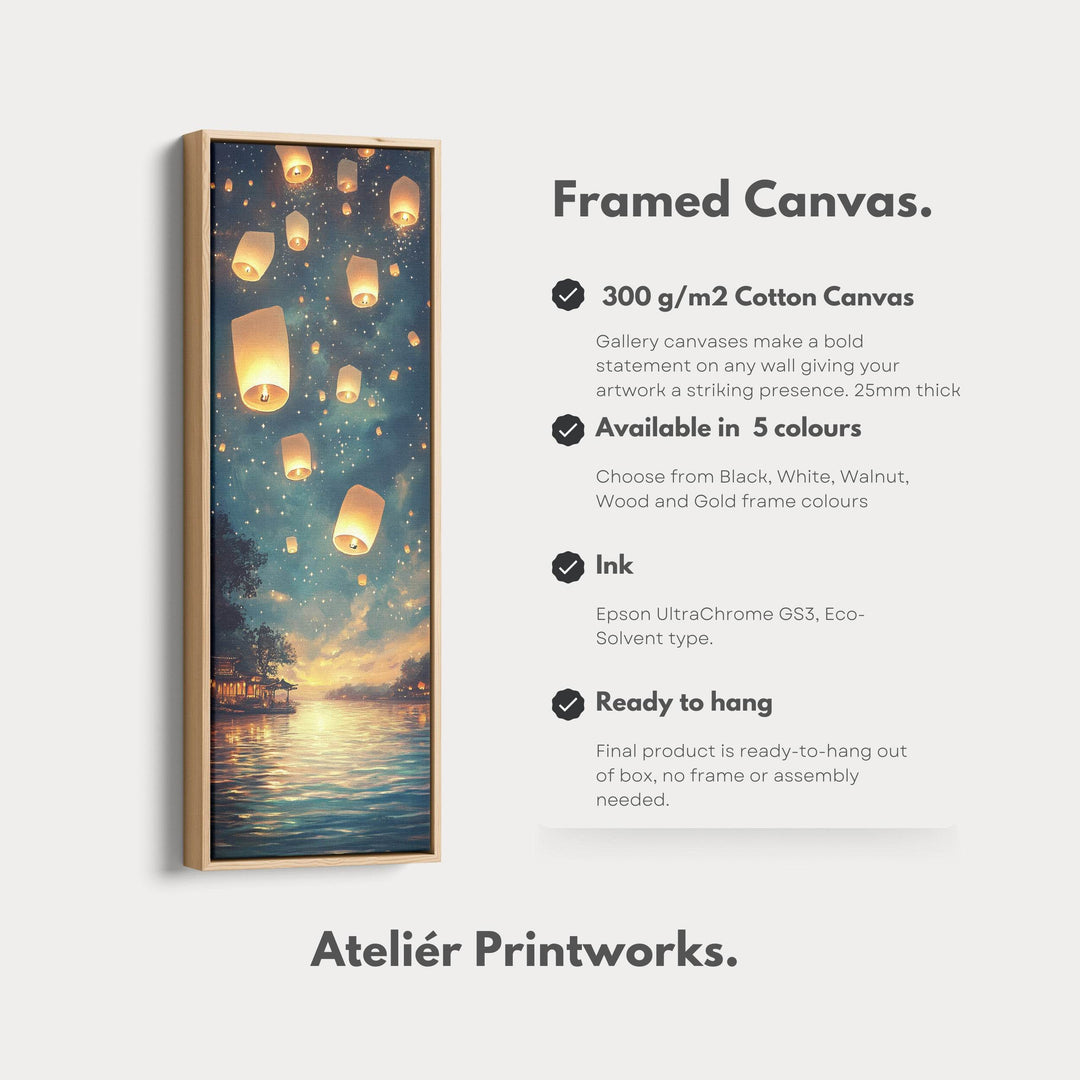 Chinese Lanterns Vertical Wall Art - Atelier Printworks