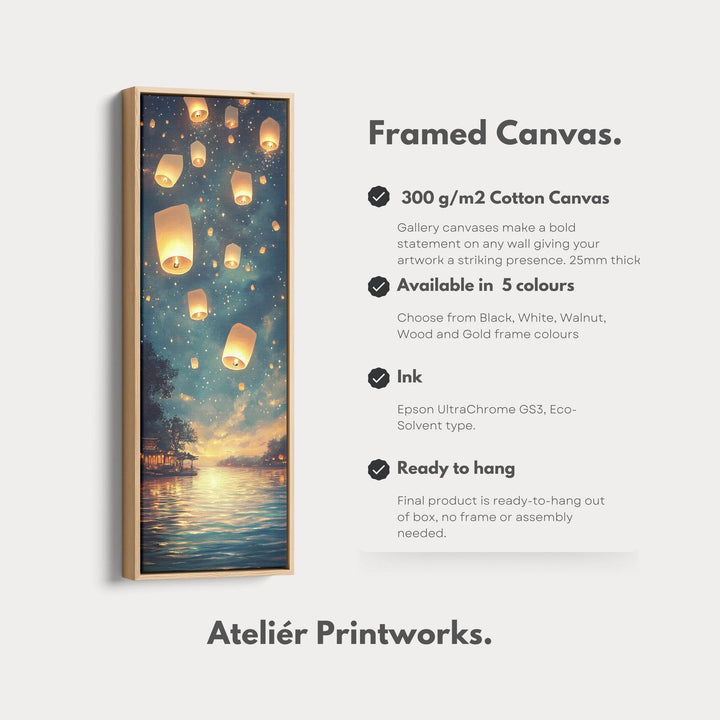 Chinese Lanterns Vertical Wall Art - Atelier Printworks