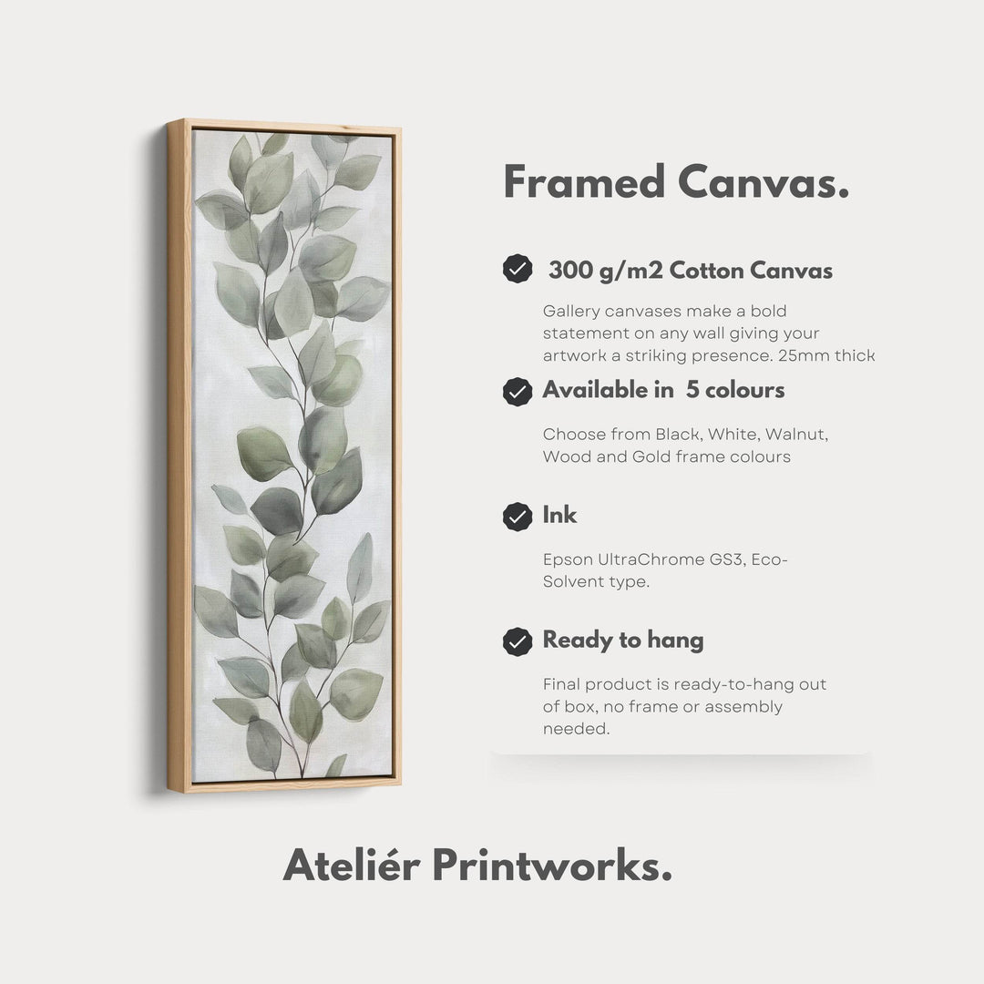 Eucalyptus Leaves Vertical Wall Art - Atelier Printworks