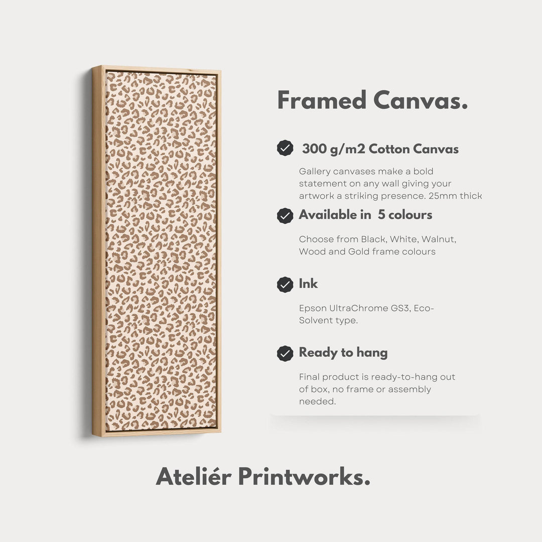 Leopard Print Vertical Tall Long Wall Art - Atelier Printworks
