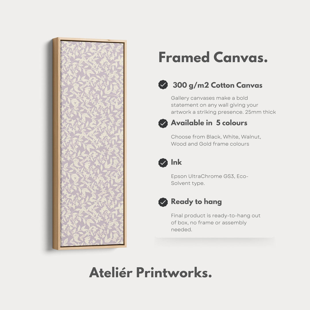Botanical Beige & Purple Floral Framed Floral Wall Art - Atelier Printworks
