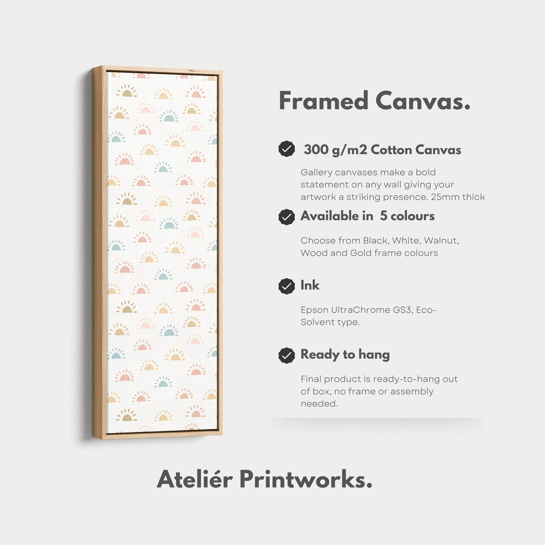 Vertical Kids Room Wall Decor Sun Doodle - Atelier Printworks