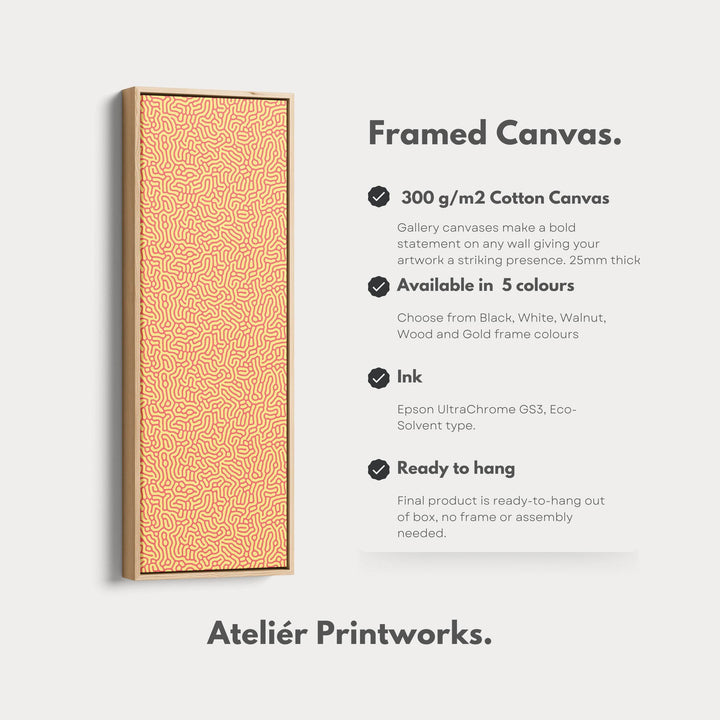 Vertical Long Wall Art Yellow & Red Pattern - Atelier Printworks