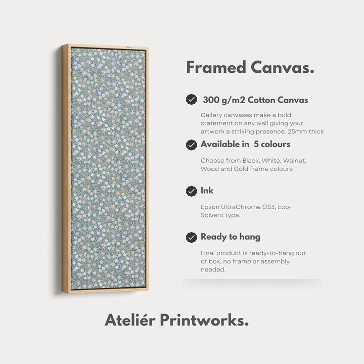 William Morris Clover Vertical Long Narrow Wall Art - Atelier Printworks