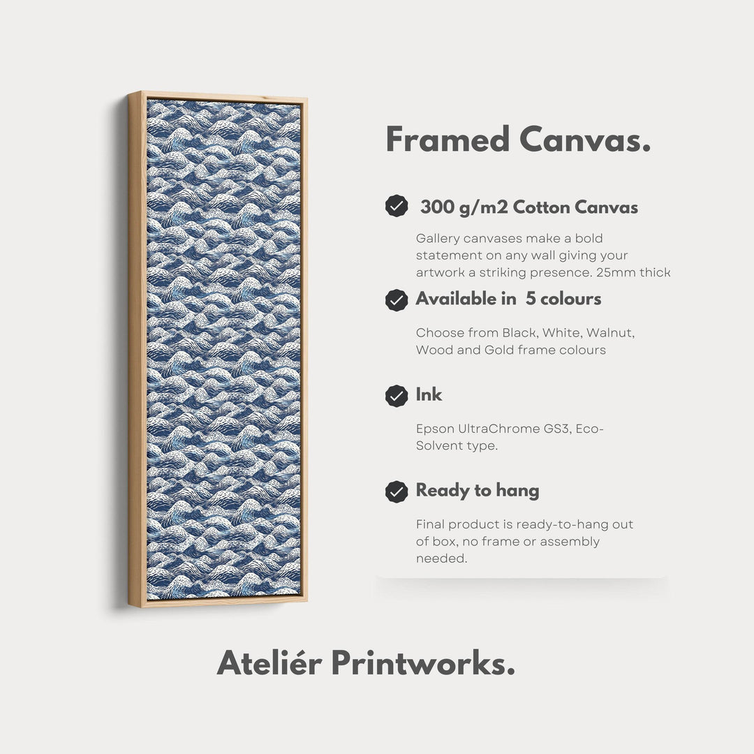 Vertical Wall Art Japandi Wave Tall Wall Decor - Atelier Printworks