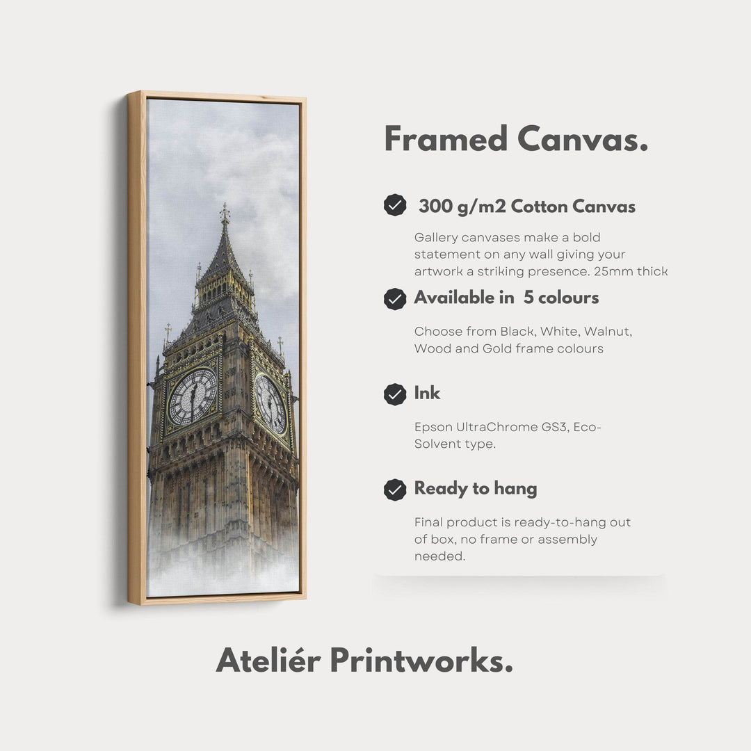 Big Ben London Framed Vertical Wall Art - Atelier Printworks