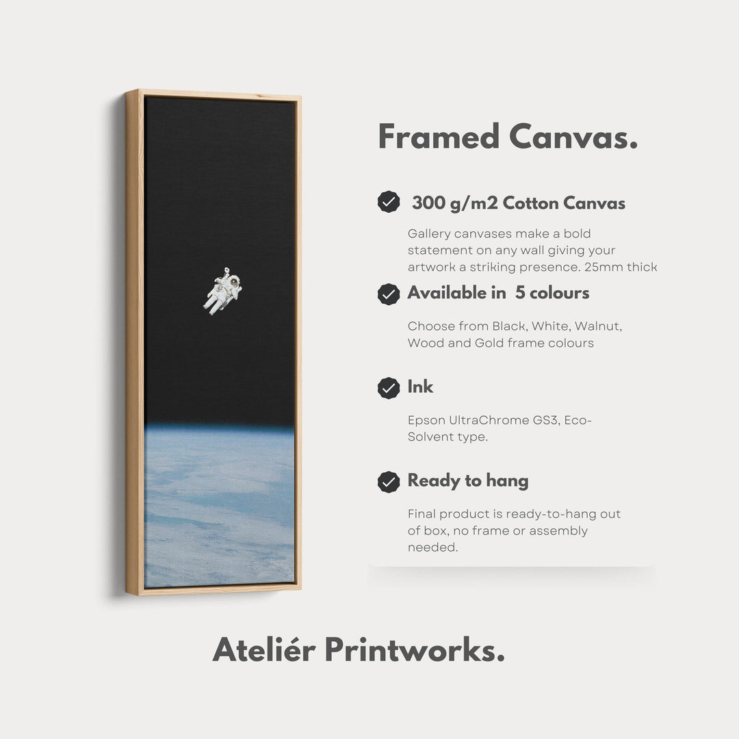 Long Vertical Wall Art Space Walk Astronaut - Atelier Printworks