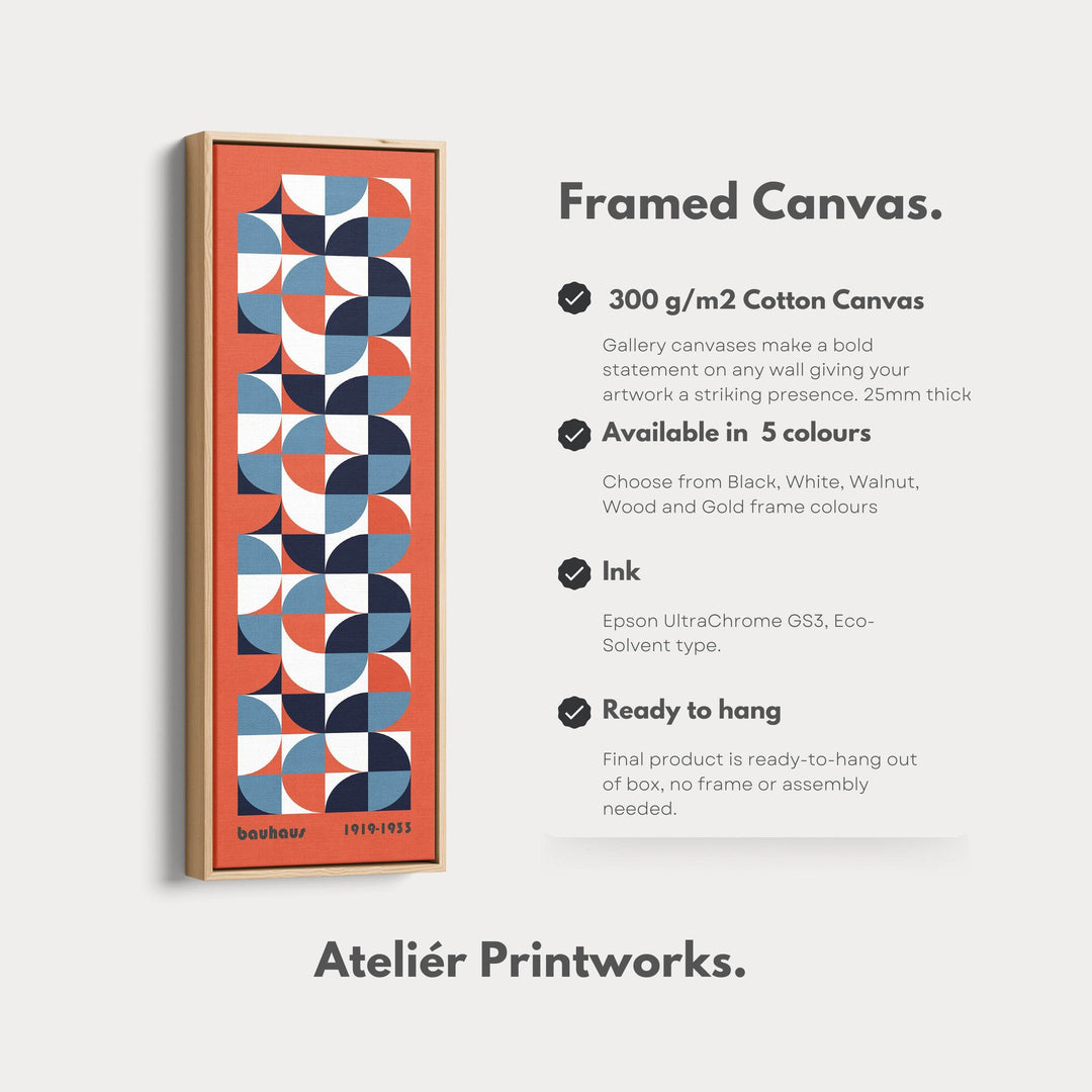 Vertical Pink Terracotta Decor Bauhaus Mid Century - Atelier Printworks