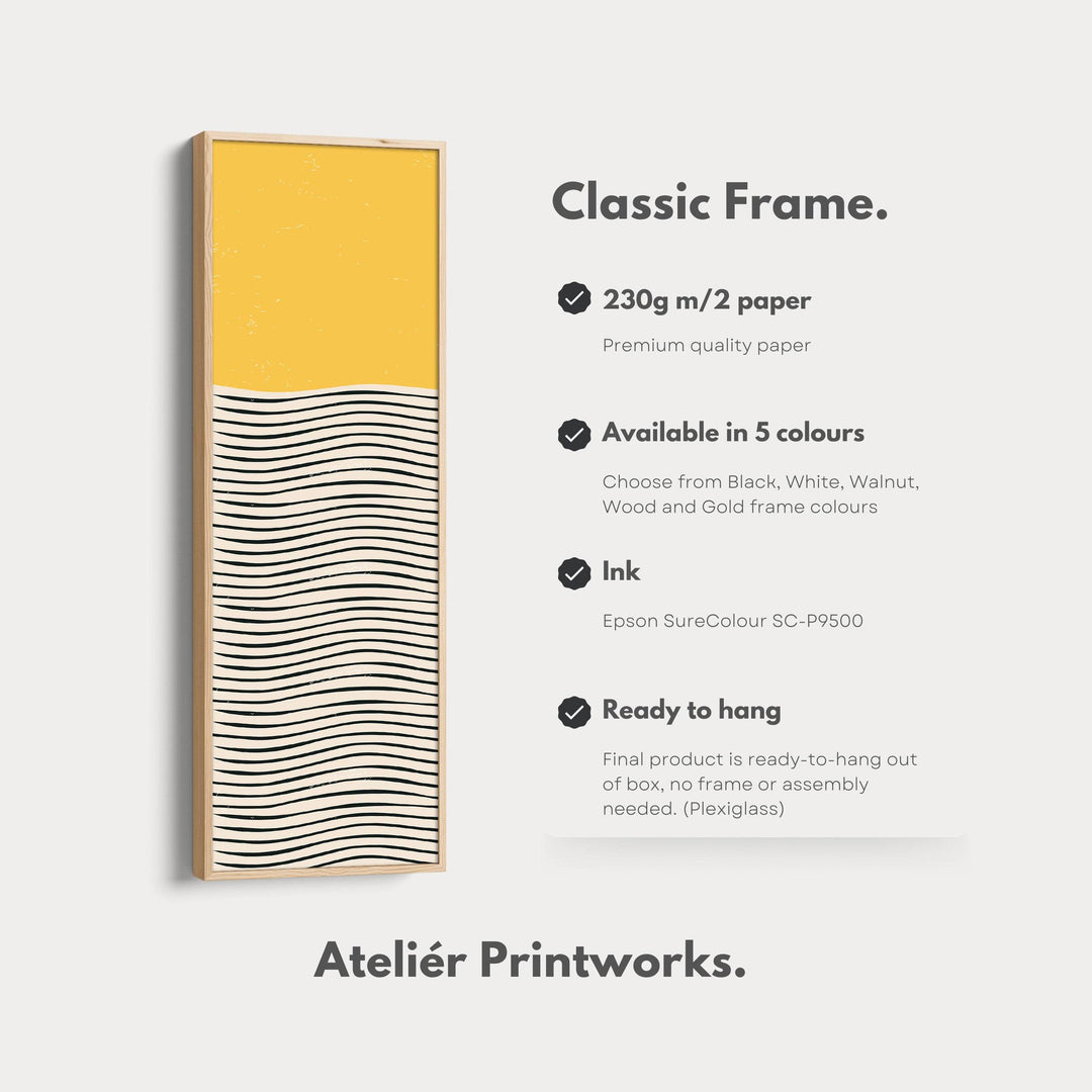 Minimalist Brush Dots Vertical Framed Canvas Wall Art for Bedroom or Office - Atelier Printworks